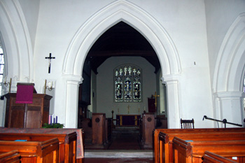 View into the chancel from the nave December 2008